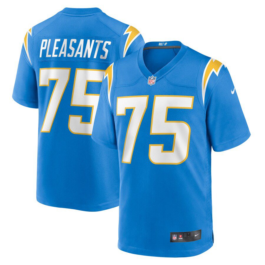 Men Los Angeles Chargers #75 Austen Pleasants Nike Powder Blue Home Game Player NFL Jersey